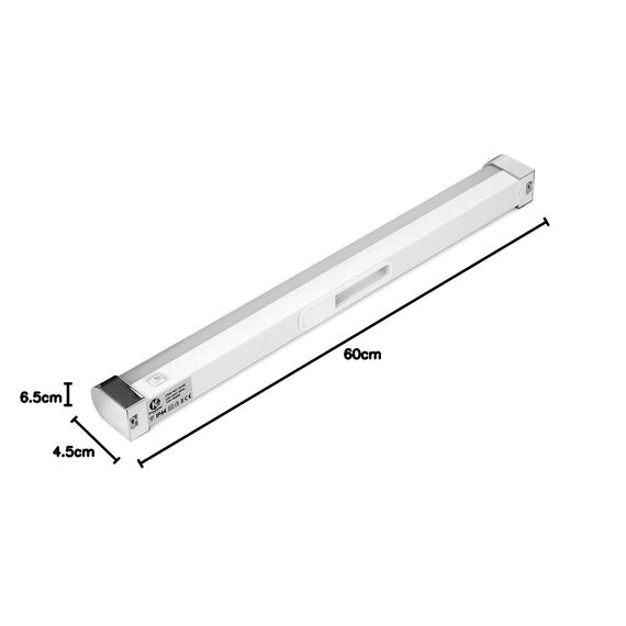 Kwazar Luminaire LED Wandlampe 60 cm Badleuchte wand 15W Wandbeleuchtung 4000K Moderne Spiegelleuchte Küche Küchenlampe ULKE mit Schalter Sehr Hell