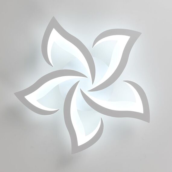 Comely Deckenlampe, LED Deckenleuchte 60W 6750lm, Kaltes Weiß 6500K Moderne Blütenblatt Design Deckenlampe für Wohnzimmer Küche Schlafzimmer Esszimmer, Dia 60cm