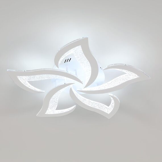 Comely Deckenlampe, LED Deckenleuchte 60W 6750LM, Kaltes Weiß 6500K Moderne Blütenblatt Design für Wohnzimmer Küche Schlafzimmer Esszimmer, Dia 60cm