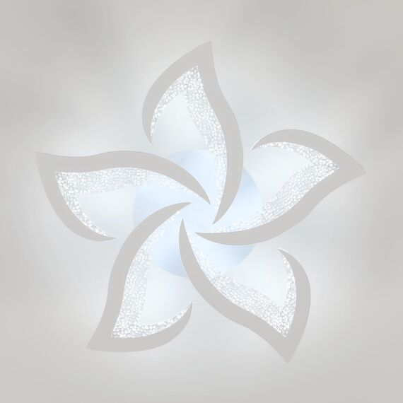 Comely Deckenlampe, LED Deckenleuchte 60W 6750LM, Kaltes Weiß 6500K Moderne Blütenblatt Design für Wohnzimmer Küche Schlafzimmer Esszimmer, Dia 60cm