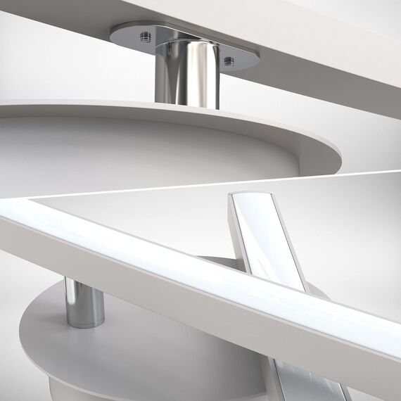 B.K.Licht - LED Deckenlampe mit warmweißer Lichtfarbe, 12 Watt, 1300 Lumen, Deckenleuchte, LED Lampe, Wohnzimmerlampe, Schlafzimmerlampe, Küchenlampe, Deckenstrahler, 57,5x12x8,3 cm, Matt-Weiß