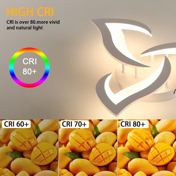 Comely Deckenlampe LED Wohnzimmer, 52cm 36W LED Lampen Deckenleuchte, Moderne Blütenblatt Design Lampen für Wohnzimmer Küche Schlafzimmer Esszimmer, 3000K Warmweißes Licht, Weiß