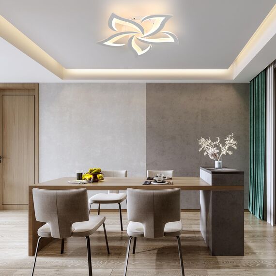 Comely Deckenlampe Led, Deckenleuchte Dimmbar, 40W 4200LM 3000k-6500k Mit Fernbedienung/APP, Moderne Deckenlampe für Wohnzimmer, Schlafzimmer, Kinderzimmer