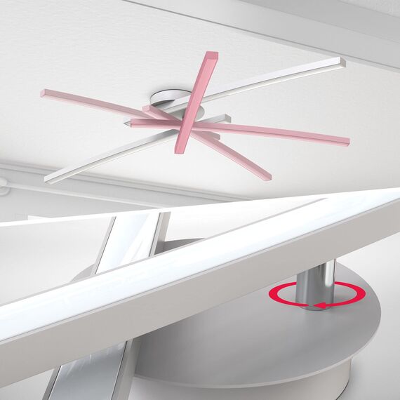 B.K.Licht - LED Deckenlampe mit warmweißer Lichtfarbe, 12 Watt, 1300 Lumen, Deckenleuchte, LED Lampe, Wohnzimmerlampe, Schlafzimmerlampe, Küchenlampe, Deckenstrahler, 57,5x12x8,3 cm, Matt-Weiß