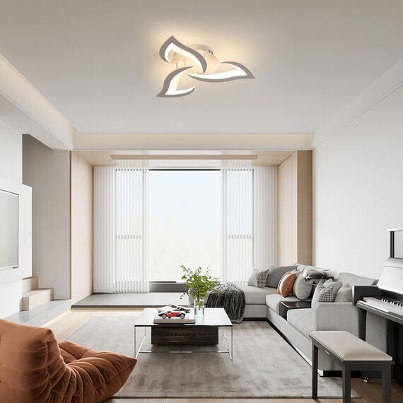 Comely LED Deckenleuchte Dimmbar, Moderne Acryl Deckenlampe 35W 3937LM, 3000K-6500K, Deckenbeleuchtung mit Fernbedienung für Schlafzimmer Wohnzimmer, Dia 58cm