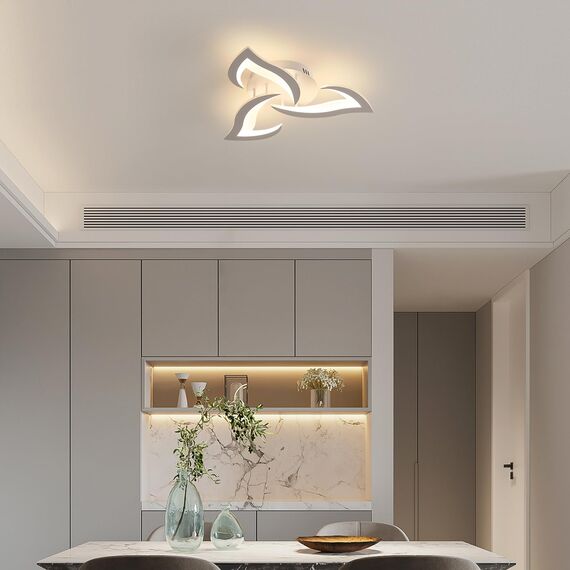 Comely LED Deckenleuchte Dimmbar, Moderne Acryl Deckenlampe 35W 3937LM, 3000K-6500K, Deckenbeleuchtung mit Fernbedienung für Schlafzimmer Wohnzimmer, Dia 58cm