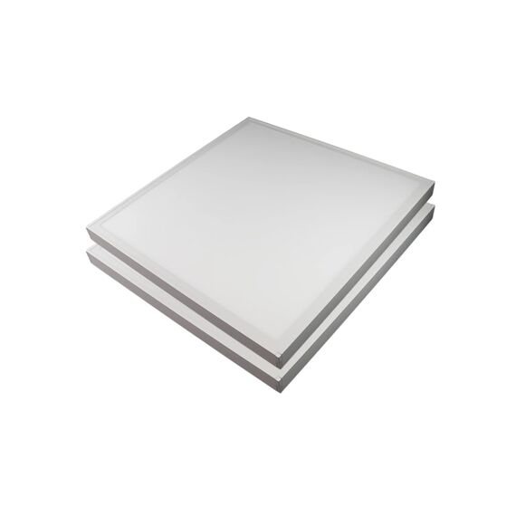 ENOVALITE LED Panel, Deckenleuchte, 62x62cm, 3600lm, 4000K, 36W, inkl. Trafo, Rasterleuchten, Einlegeleuchte, Büroleuchten (mit Aufbaurahmen, 2 Stück)