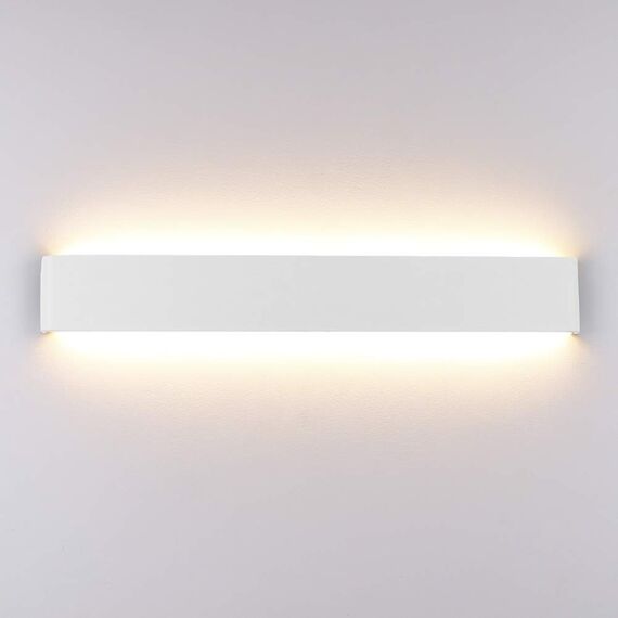 Klighten Wandlampe LED 20W, 60CM Wandleuchte Modern Innen, 3000K Warmweiß Wandbeleuchtung für Bad Wohnzimmer Treppenhaus Schlafzimmer, Weiß