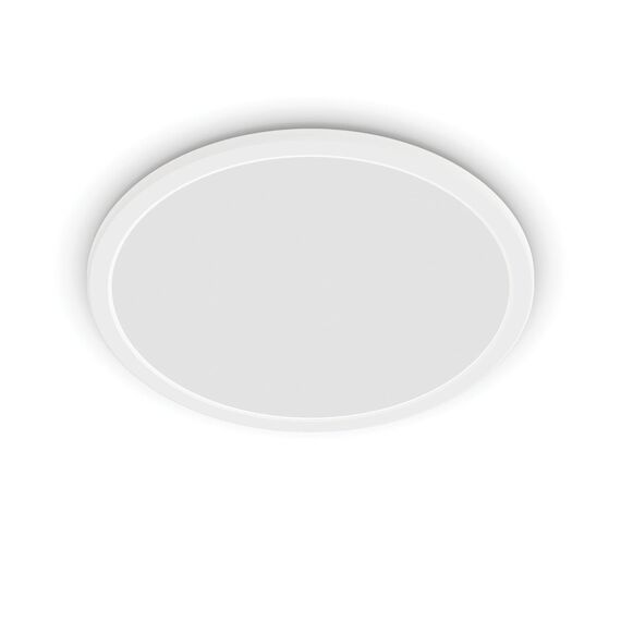 Philips LED Badezimmer Deckenleuchte Superslim (15 W), 3 Lichteinstellungen, warmweißes Licht, dimmen ohne Dimmer, IP44 Schutz, weiß, 25cm