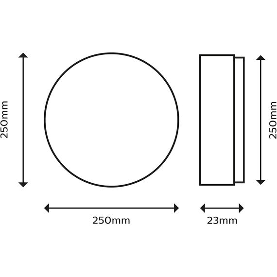 Philips LED Badezimmer Deckenleuchte Superslim (15 W), 3 Lichteinstellungen, kaltweiß Licht, dimmen ohne Dimmer, IP44 Schutz, weiß, 25cm, 2er Pack