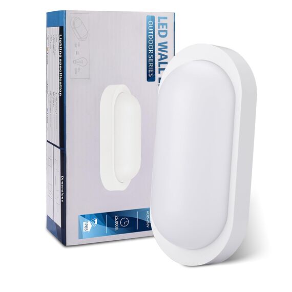 Oraymin LED Kellerlampe 18W 1710LM Wandleuchte, IP65 LED Feuchtraumleuchte Oval, 4000K Neutralweiß Wandlampe Deckenleuchte Deckenlampe für Treppe Flur Keller Garten WC Garage