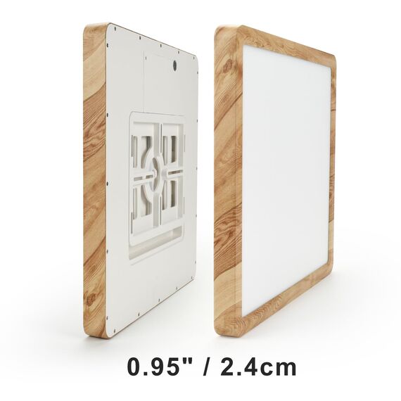 LVL LED-Panel Deckenleuchte Holzmaserung, Nordische Küchenlampe Deckenleuchte Flach Quadratisch 30x30 für Wohnzimmer, Schlafzimmer, Küche, Flur, Badezimmer (24W)