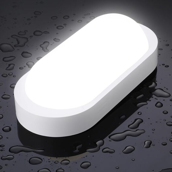 Oraymin LED Kellerlampe 18W 1710LM Wandleuchte, IP65 LED Feuchtraumleuchte Oval, 4000K Neutralweiß Wandlampe Deckenleuchte Deckenlampe für Treppe Flur Keller Garten WC Garage