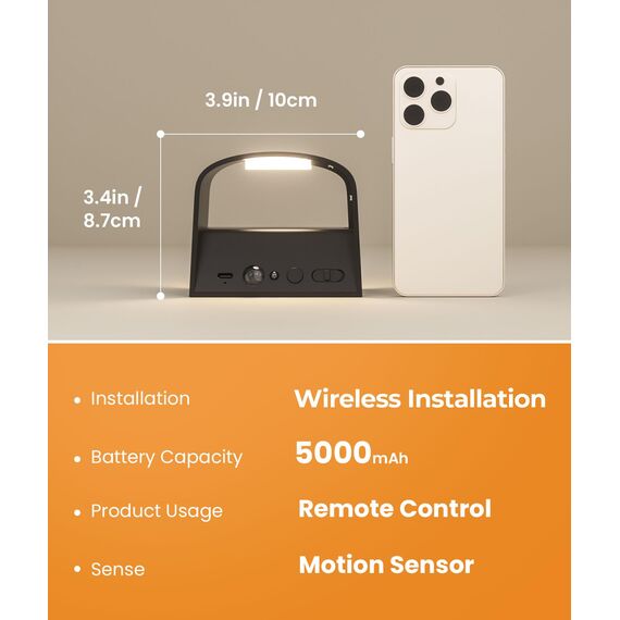 FULEN 4 Stück Akku Wandlampe Innen mit Bewegungssensor,Fernbedienung 3 Farben Wandlicht Up and Down Innen LED Wandleuchte 3 Modi Wiederaufladbare Batteriebetriebene Wandlampen Helligkeit Einstellbar