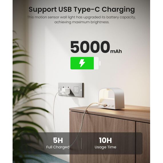 FULEN Akku Wandlampe Innen mit Bewegungssensor,Fernbedienung 3 Farben Wandlicht Up Down Innen LED Wandleuchte 3 Modi Wiederaufladbare Batteriebetriebene Wandlampen Helligkeit Einstellbar,Weiß 4 Stück