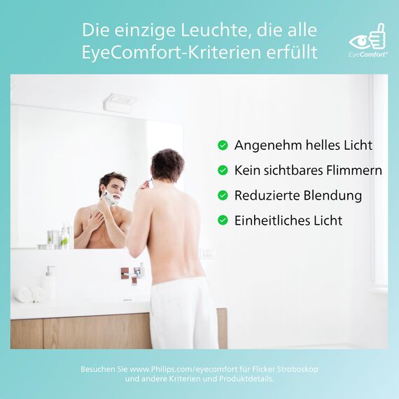 Philips LED Badezimmer Deckenleuchte Superslim (15 W), 3 Lichteinstellungen, kaltweiß Licht, dimmen ohne Dimmer, IP44 Schutz, weiß, 25cm
