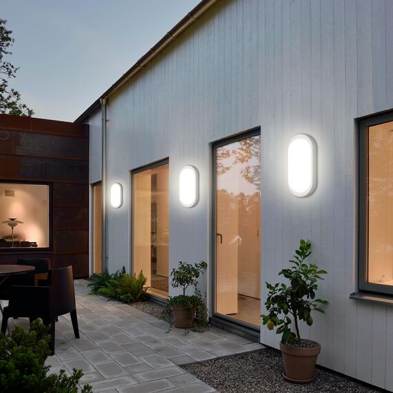 Oraymin 4 Stücke LED Kellerlampe 18W 1710LM Wandleuchte, IP65 Feuchtraumleuchte Oval, 4000K Neutralweiß LED Wandlampe Deckenleuchte Deckenlampe für Treppe, Flur, Keller, WC, Garage, 20.7 * 9.8 * 6cm