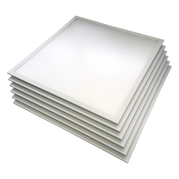 ENOVALITE LED Panel, Deckenleuchte, 62x62cm, 3600lm, 4000K, 36W, inkl. Trafo, Rasterleuchten, Einlegeleuchte, Büroleuchten (ohne Aufbaurahmen, 6 Stück)