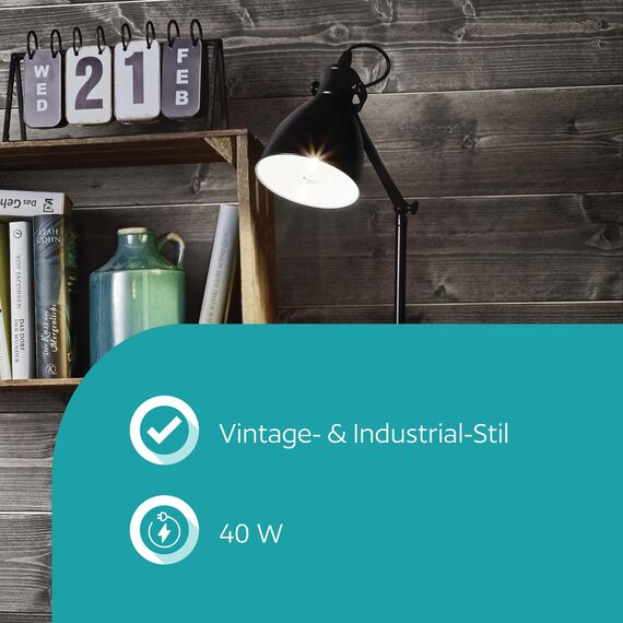 EGLO Tischlampe Priddy, 1 flammige Vintage Tischleuchte im Industrial Design, Retro Lampe, Nachttischlampe aus Stahl, Farbe: Schwarz, weiß, Fassung: E27, inkl. Schalter