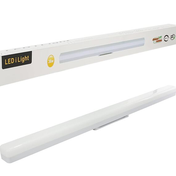 CBJKTX LED Deckenleuchte Küche Deckenlampe - Lang Küchenlampe 90CM Tageslichtlampe 4000K Neutralweiß Lampe Flach Kellerlampe Weiß 36W Bürolampe Decke Innen Deckenbeleuchtung für Flur Wohnzimmer Keller