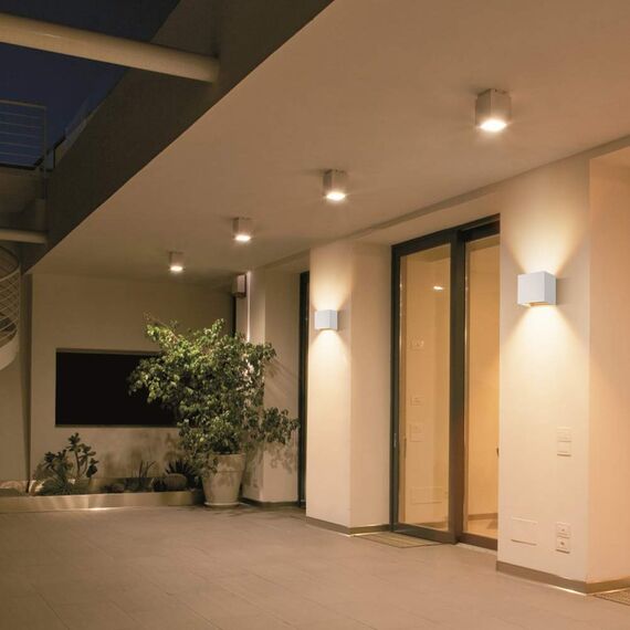 GHB 7W LED Wandleuchte Wandlampe mit einstellbar Abstrahlwinkel Design Wasserdichte IP 65 LED Warmweiß Weiß 3000K