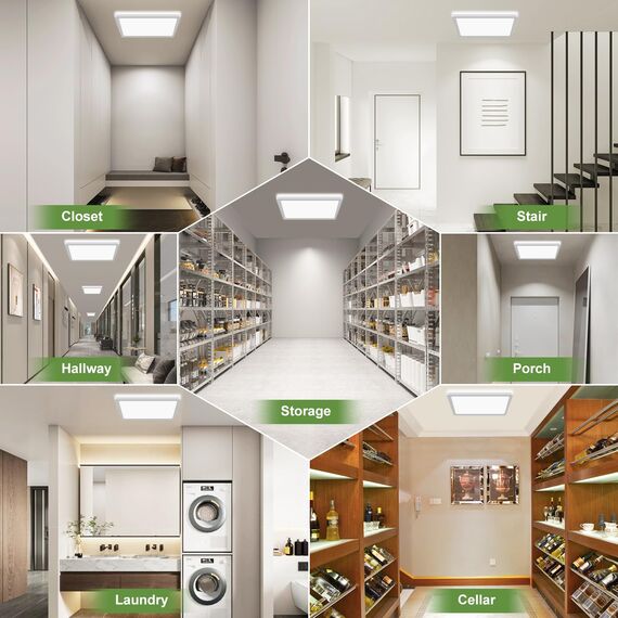 LEZOE LED Deckenleuchte mit Bewegungsmelder, 18W 1800LM Radar Deckenlampe Dimmbar, Warmweiß/Neutralweiß/Kaltweiß IP54 Sensorlampe Für Badezimmer, Garage, Treppen, Keller, Flur, Balkon, Diele 22x2.5cm