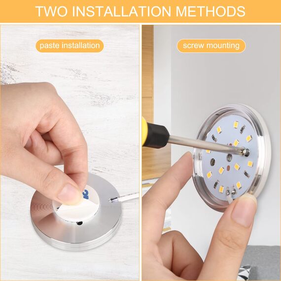 Lightess 4er Dimmbare LED Unterbauleuchte Schrankbeleuchtung Dimmbar Warmweiß Schrankleuchte LED Nachtlicht Schrank Lichter Wandleuchten Treppen Licht Vitrinenbeleuchtung für Schränke Küche