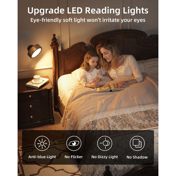 EZVALO Wandleuchte Innen mit 5500mAh Akku, Wandleuchte Kabellos mit Fernbedienung, 3 Farbmodi Dimmbar LED Wandlampe Akku Für Wohnzimmer, Schlafzimmer, Kinder (Nussbaumholz, 1 Stück)