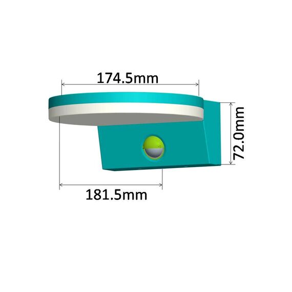 HUBER LED Wandlampe mit Bewegungsmelder 140° 15W, 2300lm I IP54 geschützte LED Außenleuchte mit Bewegungssensor I Wandleuchte innen, Disk, weiß