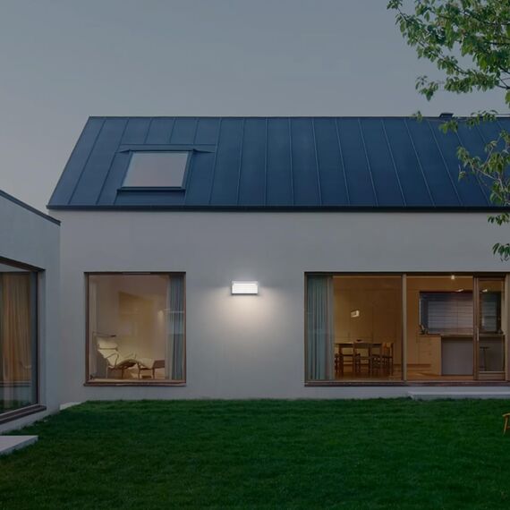 Klighten 24W Außenlampe Aussenleuchte Wand, Wasserdicht IP65 Wandleuchte Außen Innen Wandlampe mit Schwenkbar LED Panel Aussenlampe für Garten Terrasse, Weiß, 1500 Lumen, Natürliches Weiß 4000K