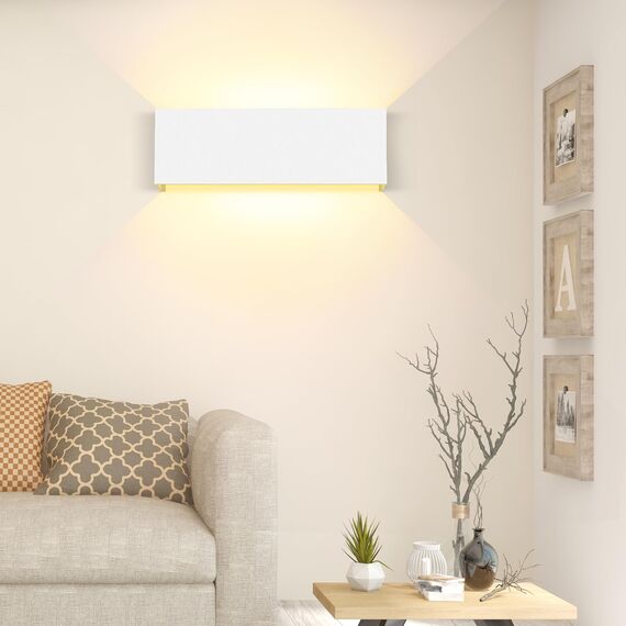 ledmo 30W 4Pack Weiß LED Wandleuchten Innen/Außen Auf und ab Einstellbarer Lichtstrahl 3000K Warmweiß IP65 Wasserdichte