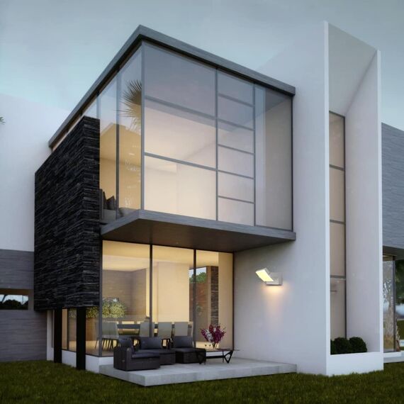 Klighten 24W Außenwandleuchte LED Wandlampe Aussen/Innen mit Schwenkbar Panel, Wandleuchte Wasserdicht IP65 Ausenbeleutung Hauswand für Eingang Flur Terrasse, 1500 Lumen, Hellgrau, Warmweiß 3000K