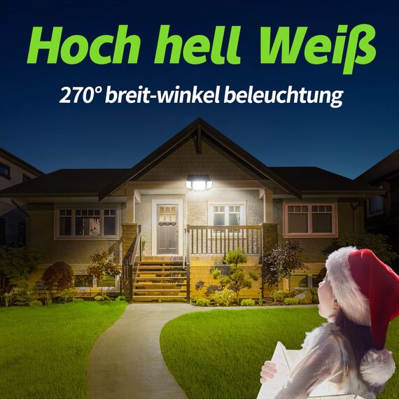 INTELAMP Solarlampen für Außen mit Bewegungsmelder, 6000 mAh Solarleuchten für Außen 108 LED Solar Lampe Outdoor Ideal für Terrasse, Veranda, Garage, Hof, Straßen, IP65 Wasserdicht