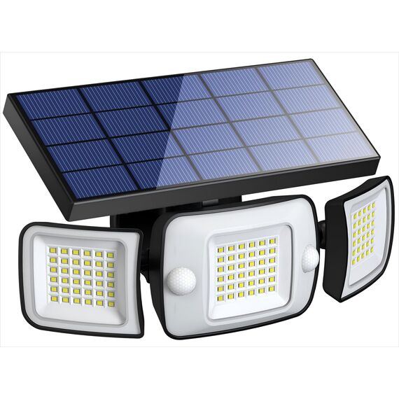 INTELAMP Solarlampen für Außen mit Bewegungsmelder, 6000 mAh Solarleuchten für Außen 108 LED Solar Lampe Outdoor Ideal für Terrasse, Veranda, Garage, Hof, Straßen, IP65 Wasserdicht