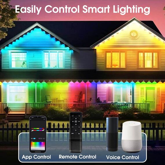 SUBOSI 15M WIFI Intelligent RGBW Mit IC Permanente Außenbeleuchtung Wandleuchten Einbaustrahler mit 36 LED,Ø30mm,DC12V Eaves light Arbeit mit Alexa, Google Assistant,IP67 wasserdicht