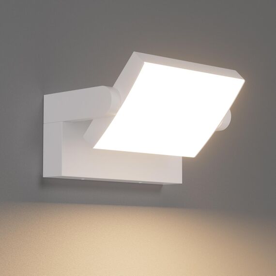 Klighten 24W Außenwandleuchte Aussenleuchte, Wasserdicht IP65 Wandleuchte Innen Außen Wandlampe mit Schwenkbar LED Panel Außenlampe für Eingang Flur Balkone, 1500 LM, Warmweiß 2700K-3000K, Weiß