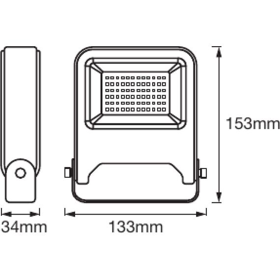 LEDVANCE LED Fluter, Leuchte für Außenanwendungen, Warmweiß, 151,0 mm x 129,0 mm x 31,0 mm, ENDURA FLOOD