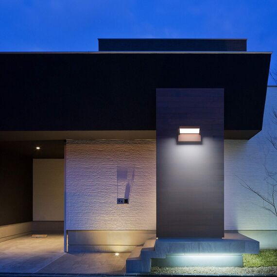 Klighten 24W Außenwandleuchte Aussenleuchte, Wasserdicht IP65 Wandleuchte Innen Außen Wandlampe mit Schwenkbar LED Panel Außenlampe für Eingang Flur, Bronze, 1500 LM, Kaltes Weiß 5700K-6000K