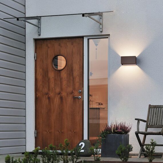 Klighten Wandleuchte mit Austauschbarer G9 LED Lampe Warmweiß 3000K, 18W LED Wandleuchte Innen/Aussen Einstellbar Abstrahlwinkel Außenleuchte für Wohnzimmer Garten, IP54, Bronze