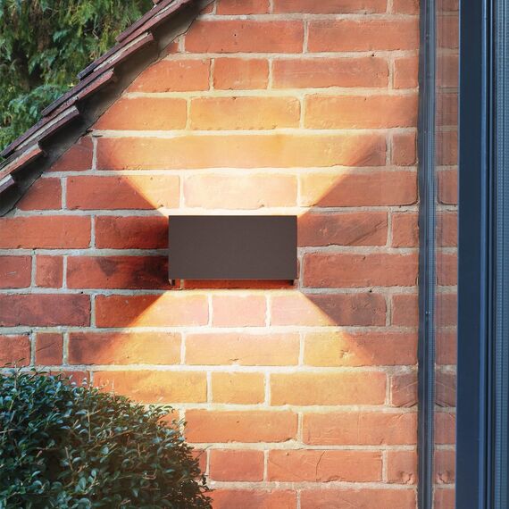 Klighten Wandleuchte mit Austauschbarer G9 LED Lampe Warmweiß 3000K, 18W LED Wandleuchte Innen/Aussen Einstellbar Abstrahlwinkel Außenleuchte für Wohnzimmer Garten, IP54, Bronze