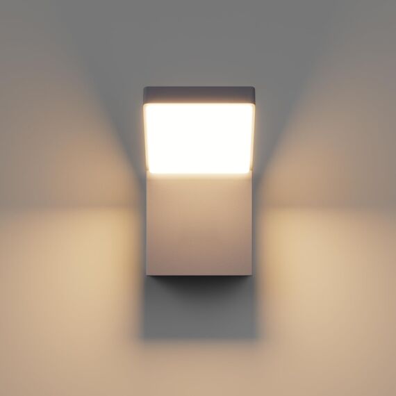 Klighten 24W LED Wandleuchte Aussen Innen, Wasserdicht IP65 Außenlampe Aussenleuchte Wand Modern Wandlampe, Aussenbeleuchtung für Terrasse Eingang Garten, 1500 Lumen, Anthrazit, Warmweiß 3000K