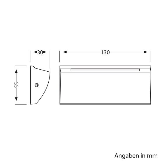 ledscom.de 4 Stück LED Wandleuchte/Treppenlicht SEGIN für außen, IP54, flach, Downlight, schwarz matt, eckig, 3,8 W, 265lm, warmweiß