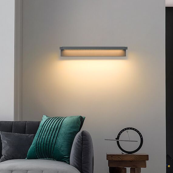 KUKAK 52W Außenlampe Wand,LED Wandleuchte Aussen Innen,Aussenleuchte mit 350° Schwenkbar Panel 3000K Wandlampe,IP65 Wasserdichte Außenwandleuchte für Garten Terrasse Dunkelgrau