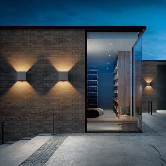 Klighten 2 Stück LED Wandleuchte mit Bewegungsmelder Innen/Außen 3000K Außenlampe mit Bewegungsmelder Wandlampe Einstellbar Abstrahlwinkel, mit Austauschbarer G9 LED Lampe (Anthrazit)