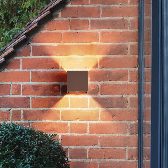 Klighten 2 Stück LED Wandleuchte mit Bewegungsmelder Innen/Außen 3000K Außenlampe mit Bewegungsmelder Wandlampe Einstellbar Abstrahlwinkel, mit Austauschbarer G9 LED Lampe (Bronze)