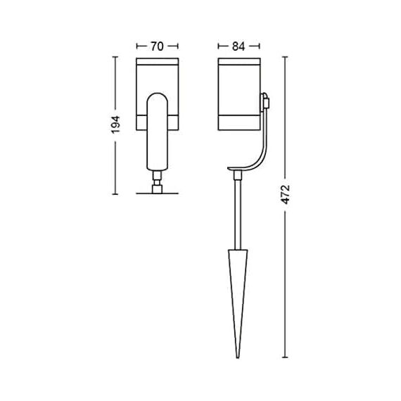 Philips Hue White & Color Ambiance Lily Gartenstrahler Basis Set 3er Pack (1.770 lm), dimmbare Außenleuchten mit 16 Millionen Farben, smarte Lichtsteuerung über Sprache oder App, schwarz