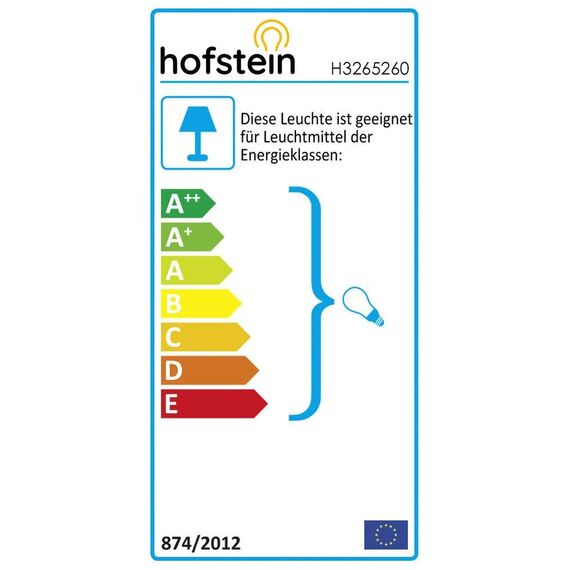 HOFSTEIN Sockelleuchte Lentua, Außenwegeleuchte aus Metall/Kunststoff in Schwarz-matt/Klar, Wegeleuchte im Antik/Retro/Vintage-Design für Garten, Außenbereich, Hof, Terrasse, 50 cm, E27, IP44