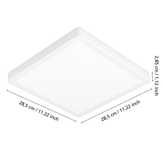 EGLO LED Deckenlampe außen Argolis 2, Außenleuchte für Wand und Decke, Outdoor Deckenleuchte aus Metall und Kunststoff in Weiß, warmweiß, IP44, 28,5 cm