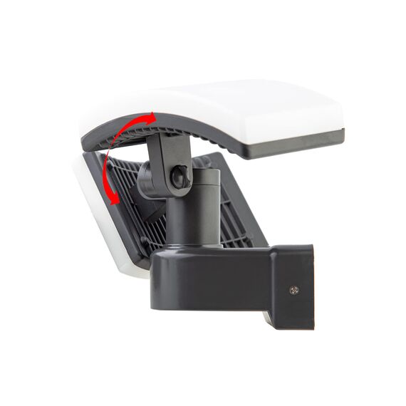 HUBER LED Strahler - 2 x 20W, 4400lm - für die Wand und Eckmontage - Außenstrahler, Fluter, Hofstrahler, IP65, anthrazit