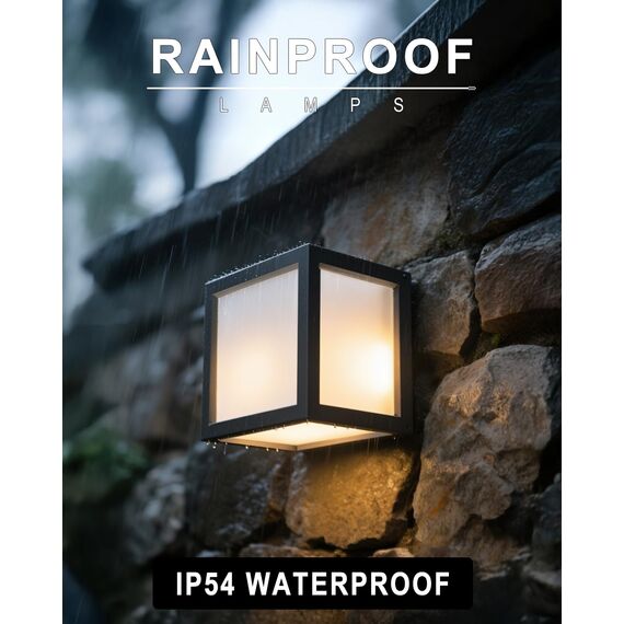 EBION Aussenlampe Wand E27, Wandleuchte Aussen Wandlampe ，AußEnlampe,Aluminium Wandlampe,Wandleuchten 40W,Outdoor Wall Sconce,IP54 Wasserdicht, Anthrazit (Ohne Leuchtmittel)